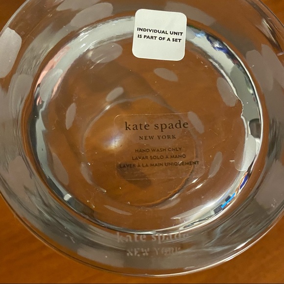✨2x HP✨Kate Spade Pearl Place Etched Double Old Fashioned Glasses NIB - Picture 7 of 8